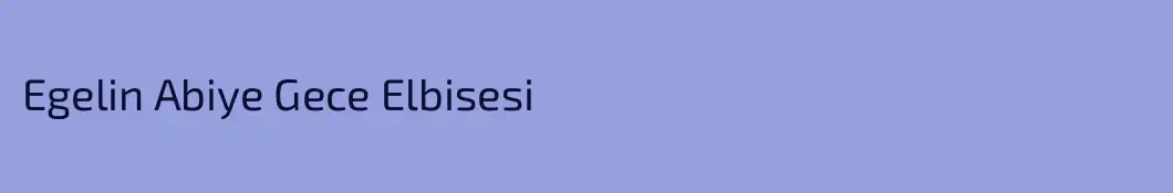 Egelin Abiye Gece Elbisesi
